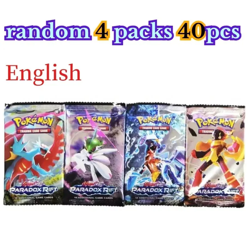 διασκέδαση 40 τεμάχια Pokemon Card Pack 4 Sets Sun Moon Violet 151 Αγγλικές κάρτες συναλλαγών Συλλεκτικά παιχνίδια Halloween Gift Fantasy Sci Fi — image 15