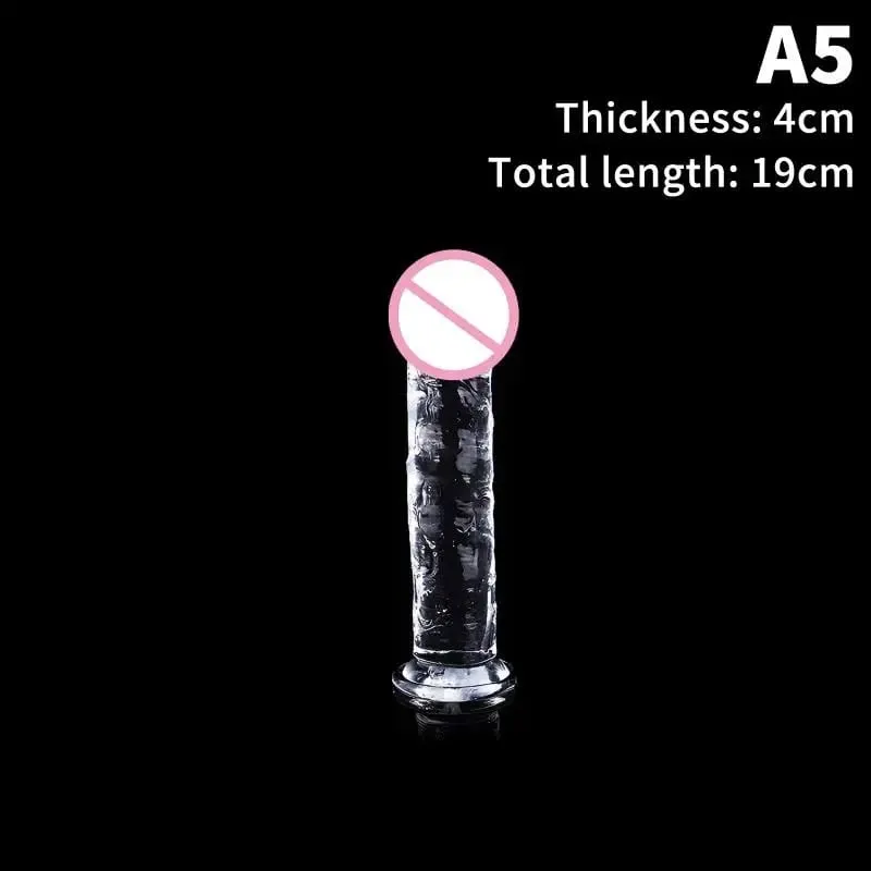 Felnőtt szexhez Maszturbátor G Spot Realistic dildo Női TPE Kezdő Clear vibrátor erős tapadókoronggal, szabadkezes játék