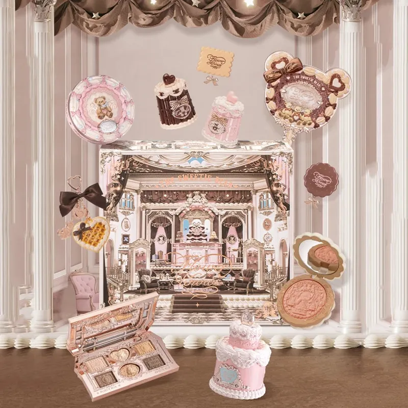 New Arrive Flower Knows The Sweetie Bear Collection Mini Setting Powder Cookie άρωμα και Dual Ended Brow Gel and Pencil — image 7