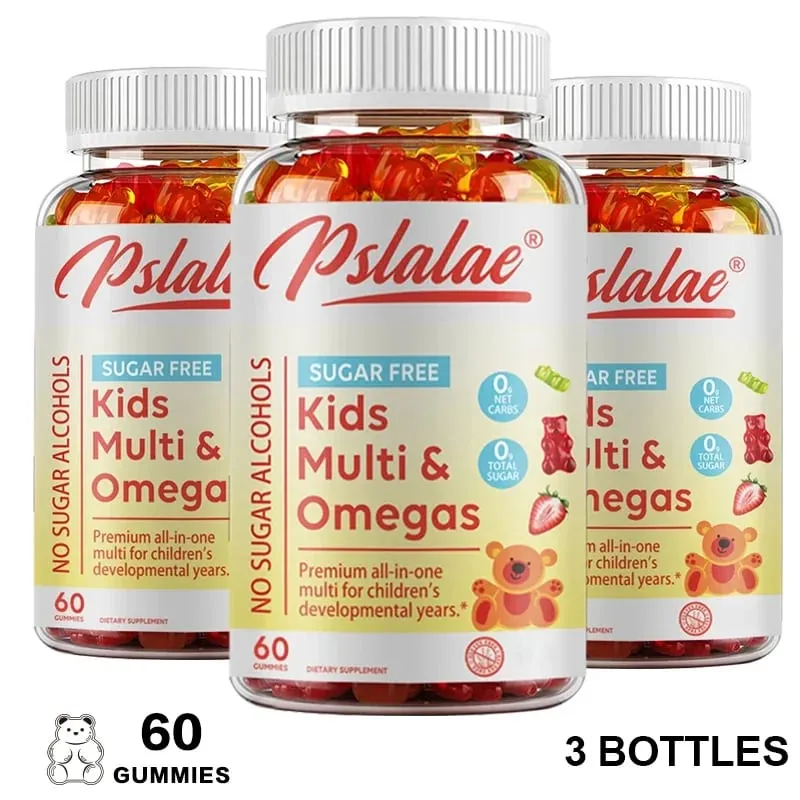 Kids Multivitamins Gummies - Boosts Immunity Promotes Healthy Brain and Body Development Provides Energy