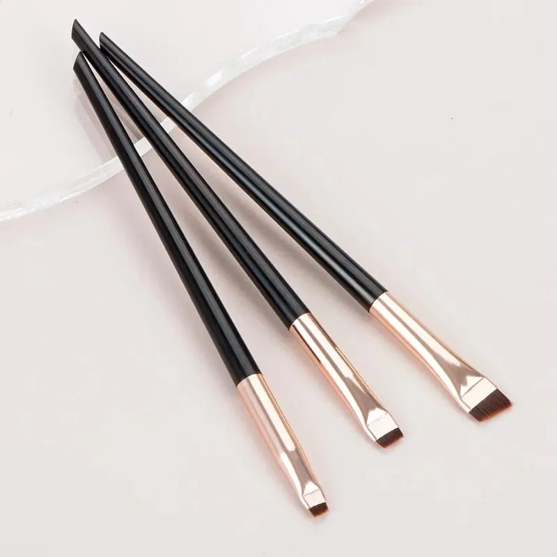 Blade Eyeliner Brush Brush Brush Portable Flat Fine Eye Liner Brow Contour Brushes Makeup Tool Cosmetic Beauty Makeup Tool 3 τμχ/σετ