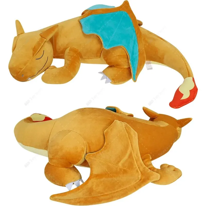 Hot Sale Pokemon Mega Charizard X Sleeping Plush Pillow Series Cute Garchomp Mew Umbreon Cubone Sofa Cushion Stuffed Peluche Toy