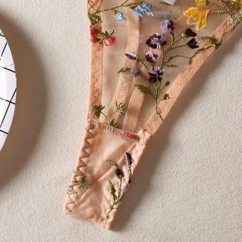 Sokoldalú átlátszó fehérnemű szett Ultravékony, elegáns bugyi melltartó szett Push Up melltartó öltöny női — image 2