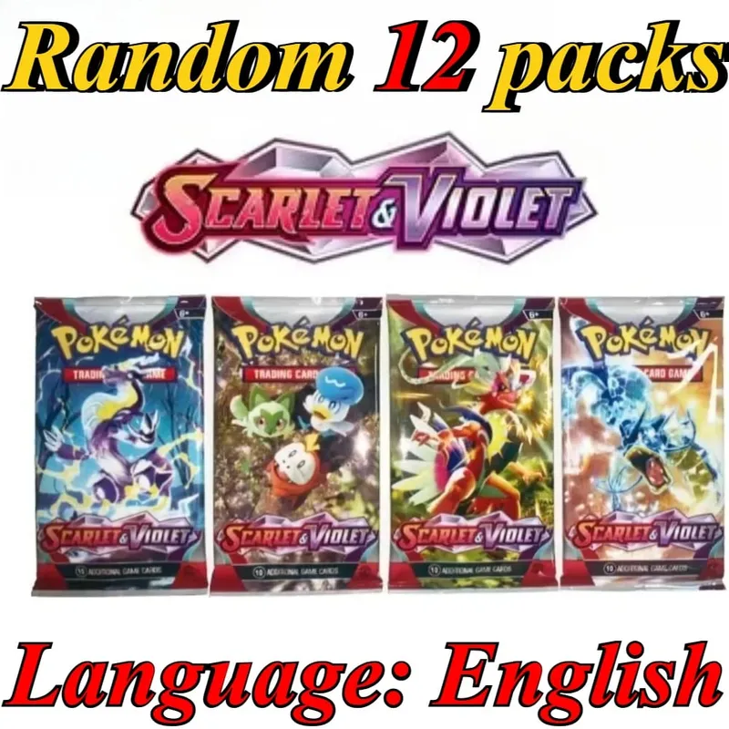10 πακέτα καρτών Pokémon Bright Stars 151 Prismatic Evolutions PALDEAN FATES English Reinforcement Battle Δώρο κάρτα συναλλαγής