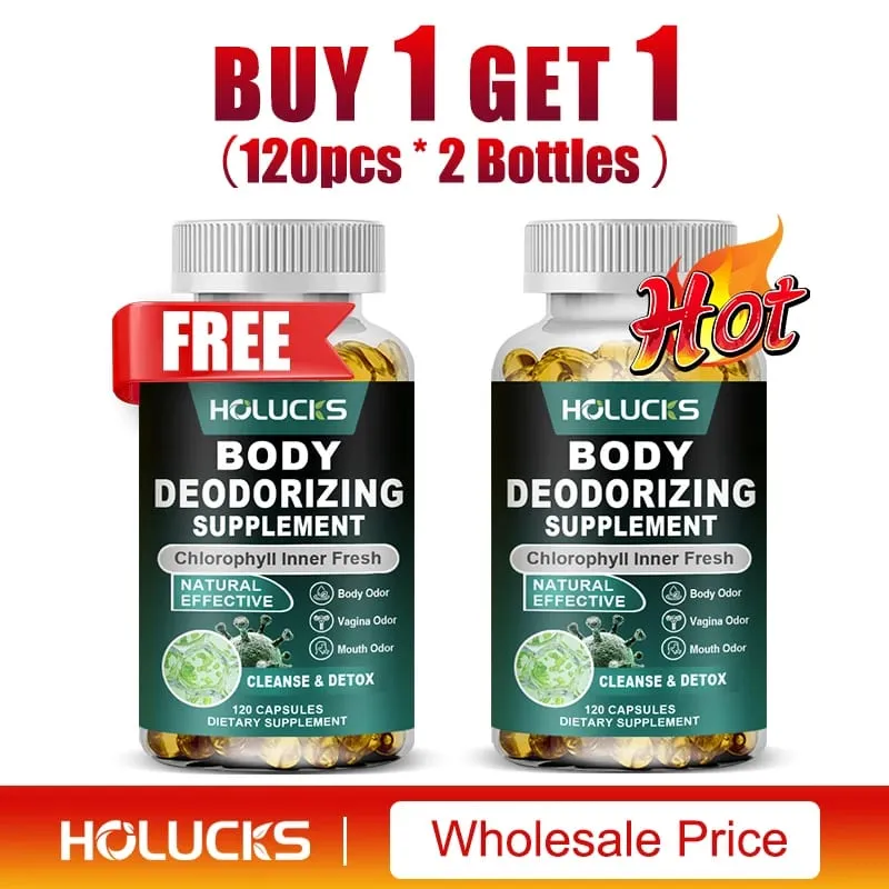 Chlorophyll Capsules Supplement Body Deodorizing Deos & Cleanse Digestion Support for Gut & Skin Health