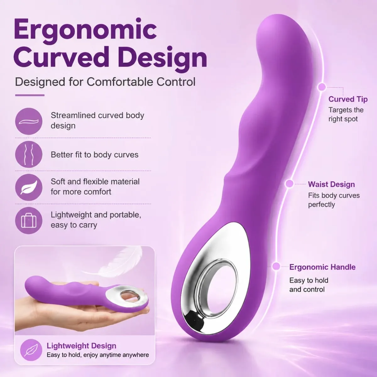 10 Speed G Spot Vibrator AV Magic Wand Massager Dildo Vibrators Dual Clitoris Stimulator Vaginal Massager Sex Toys for Woman 18+