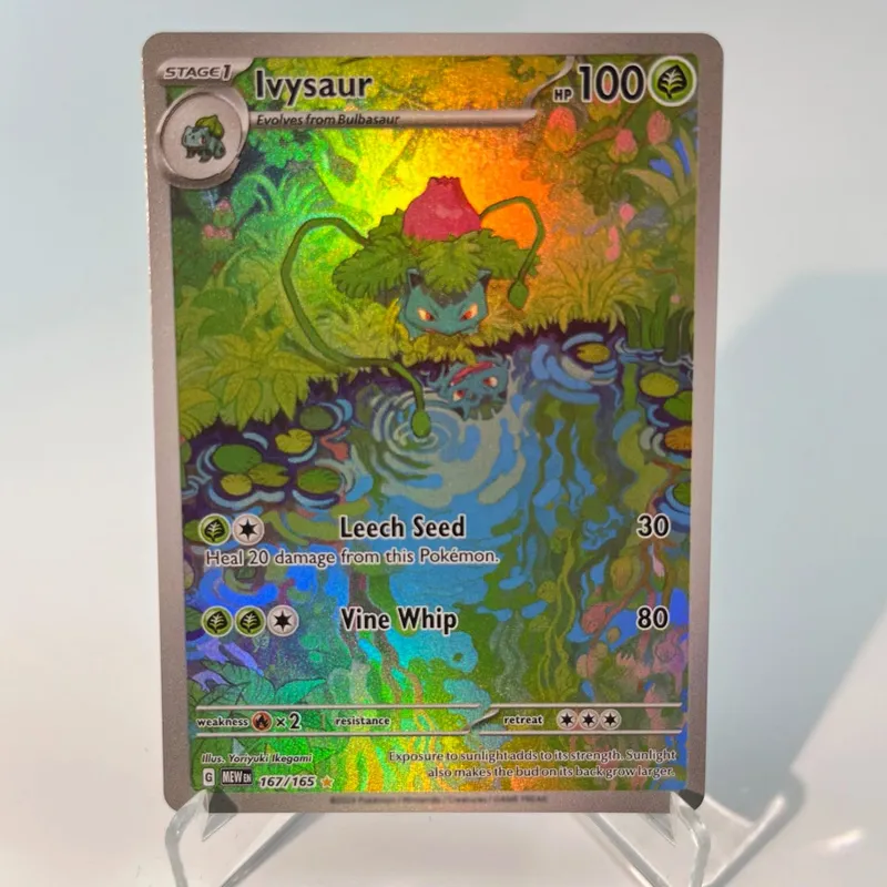 כרטיסי פוקימון 151 PKM PTCG3-D Bulbasaur Squirt Rainbow Gengar לשעבר Holographic Ex GX Rare Collection מתנות צעצועי קרב לתחביבים