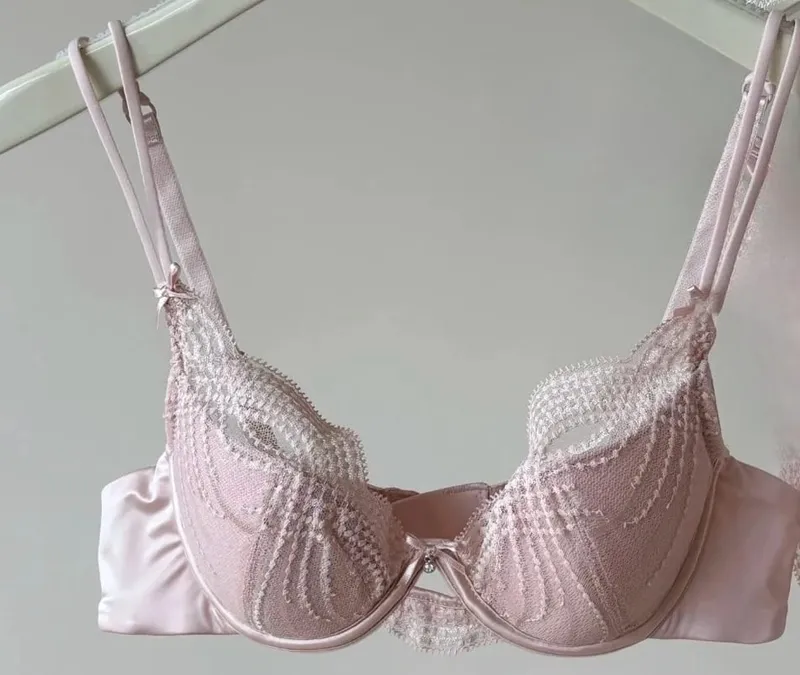 Half Cup Σετ Εσώρουχα Γυναικεία Thin Cup Push Up Μαλακό εσώρουχο σουτιέν Μικρό στήθος Στήριγμα στο πλάι Anti Sag Εσώρουχα 32-38