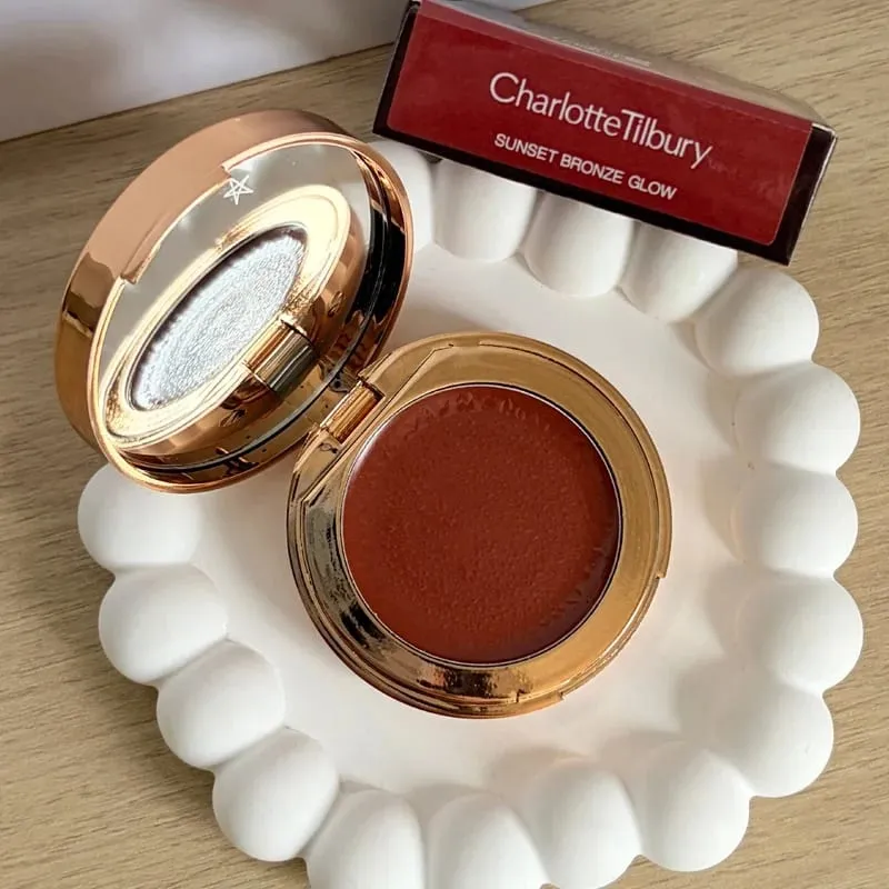 Fashion Charlotte Lip Cheek Dual-use Blusher Cream Two Color Highlight Powder Blusher Waterproof Oil Control Tilbury Cosmetics