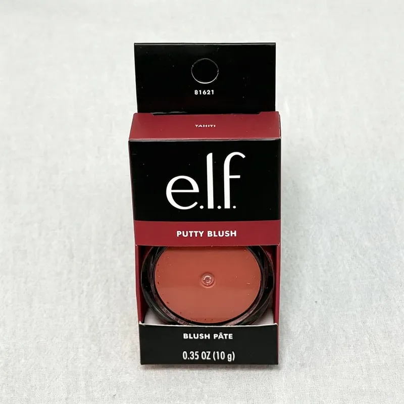 Elf Putty Blush Single Matte Cream Blush Dual-Use as Cream Eyeshadow Natural Soft Tone for Effortless Everyday Facial Makeup