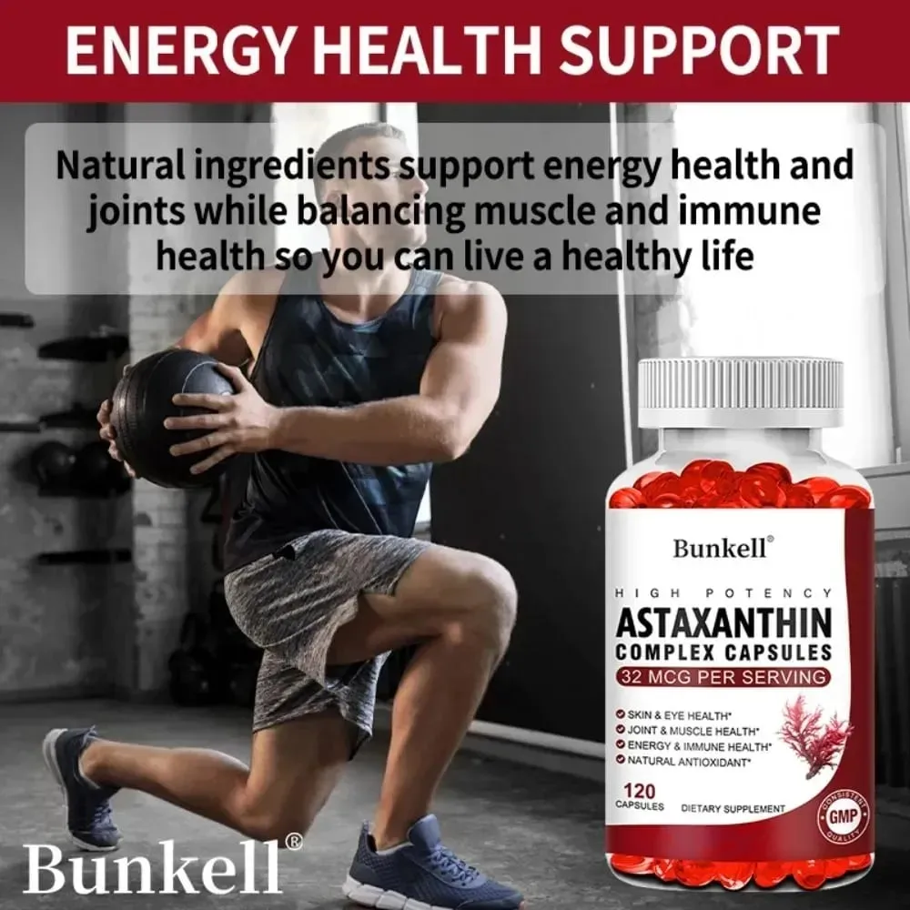 Antarctic Krill Oil 120mg Astaxanthin 32mcg Capsules(EPA DHA) Support Joint and Skin Immunity Cardiovascular Health