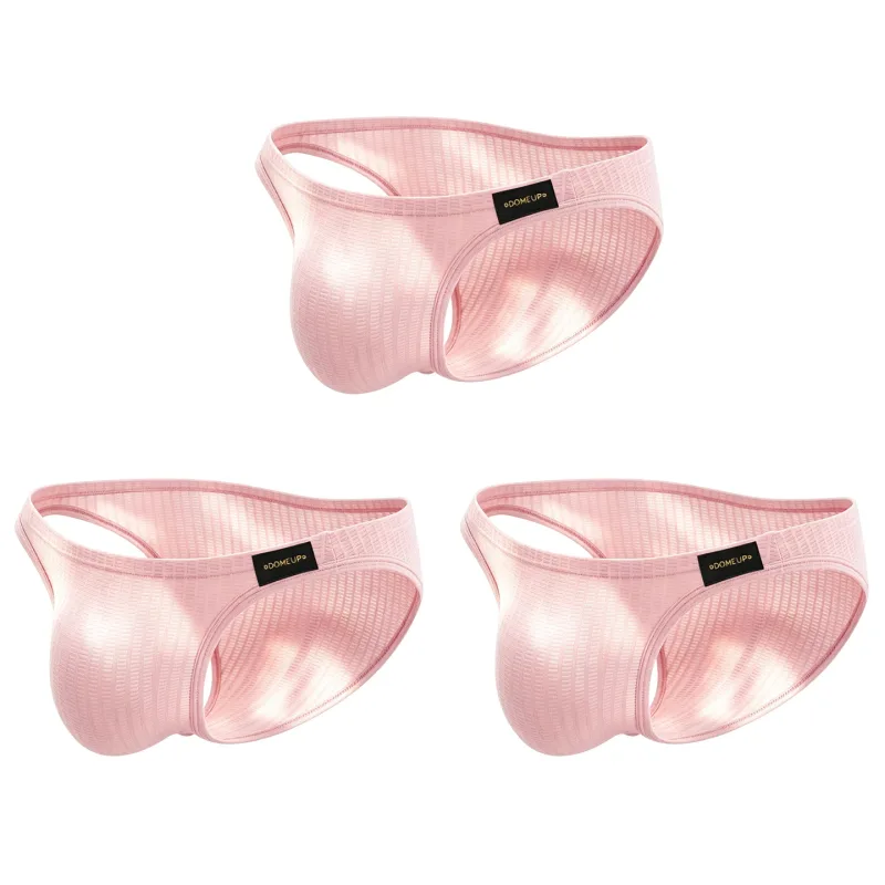 Men's Underwear Ribbed Texture Mens Brief Nylon Elastane Underpants Lightweight Thin Comfortable Male Triangle Underwear M‑XXL