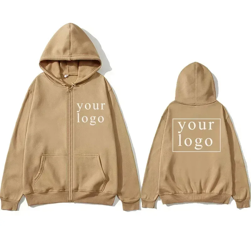 ใหม่ผู้ชายผู้หญิง DIY ซิปเสื้อสเวตเตอร์ถัก hoodie 2025 ใหม่แฟชั่นการออกแบบของคุณเองโลโก้แบรนด์/ภาพ CUSTOM CUSTOM Anywhere