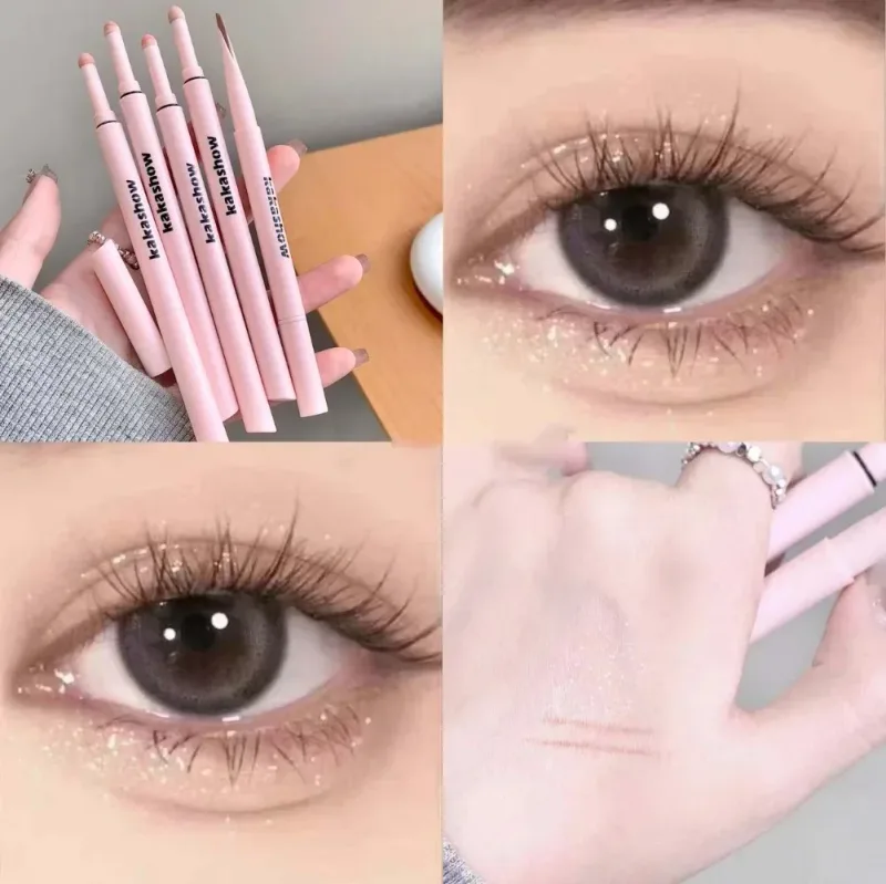 Dual End Glitter Matte Aegyosal Pen Brightening Highlight & Shadow Stick szemsmink fekvő selyemhernyó szemceruza gél ceruza 애교살 펜 — image 23