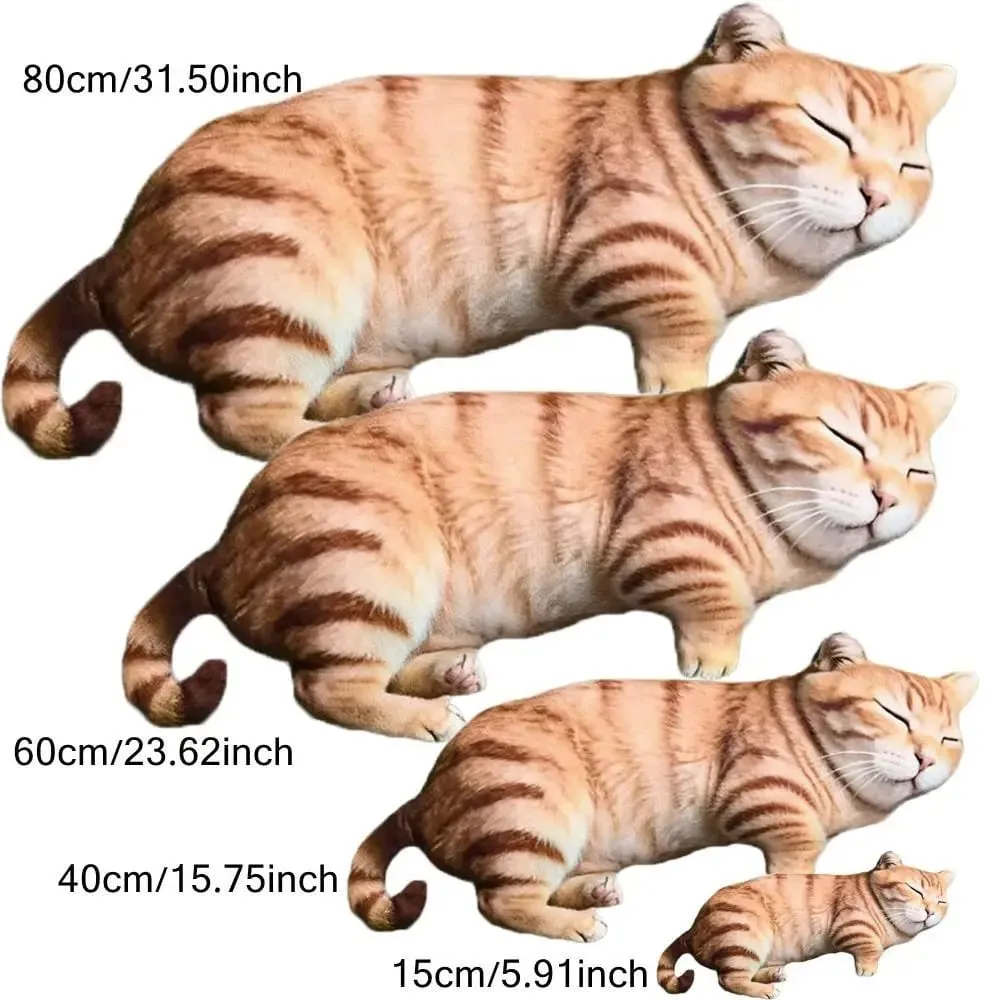 Plush Material Animal Body Pillow PP Cotton Filled Soft Texture Poultry Throw Pillows Cat Pattern Cute Design — image 7