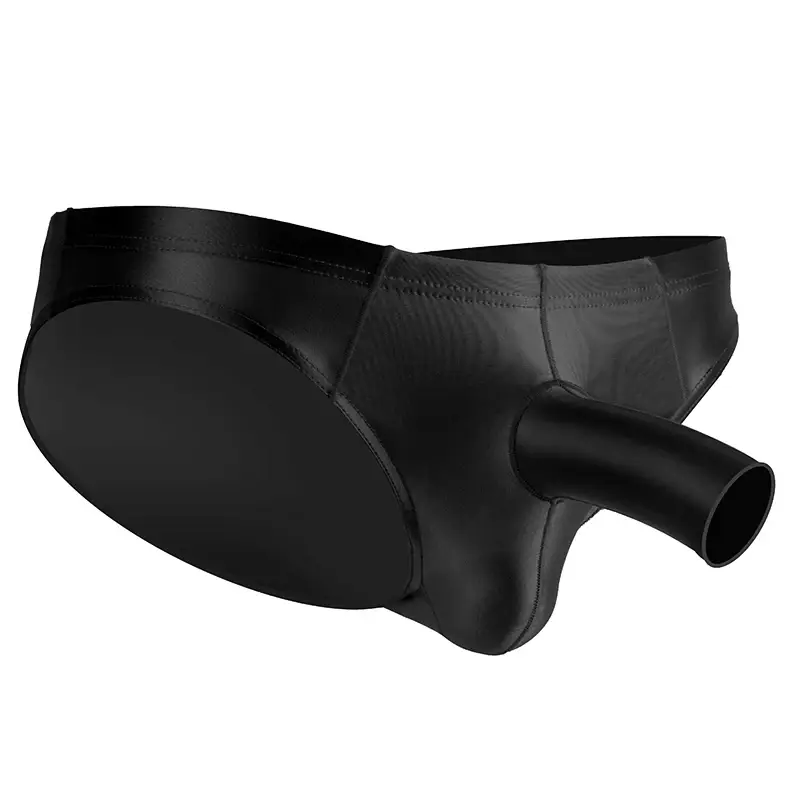 High Elastic Bikini Briefs gay Men's glossy underwear open Pouch Panties Men Smooth gay underwear