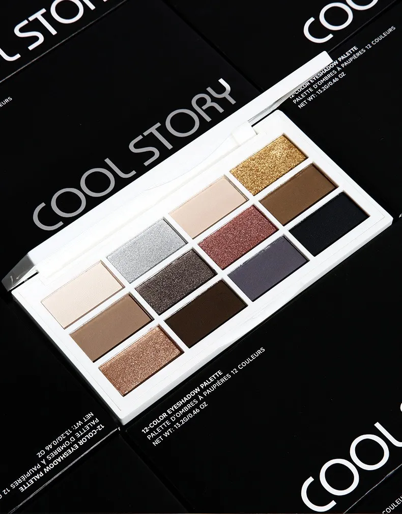 Δώδεκα Χρώμα τσιμεντένια πλάκα Eye Shadow Matte Powder Shimmer Glitter Natural Nude Earth Color Pearlescent Matte Delicate Parity — image 2