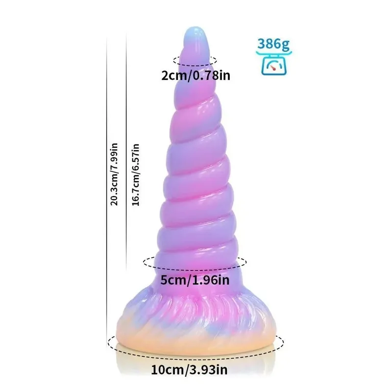 Realistic Night Glowing Anal Plug Luminous Monster Dragon Dildo for Women Men Butt Plug Sexy Dog Shape Sex Toy for Couples