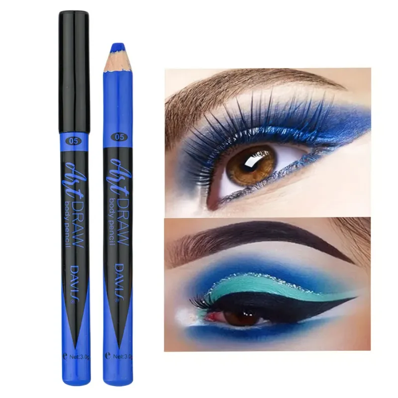 15 Color Eyeliner Lip Liner Pen Black Blue Multicolor Metallic Pearly Glitter Matte Finish Punk Smokey Style Eye Makeup Pen