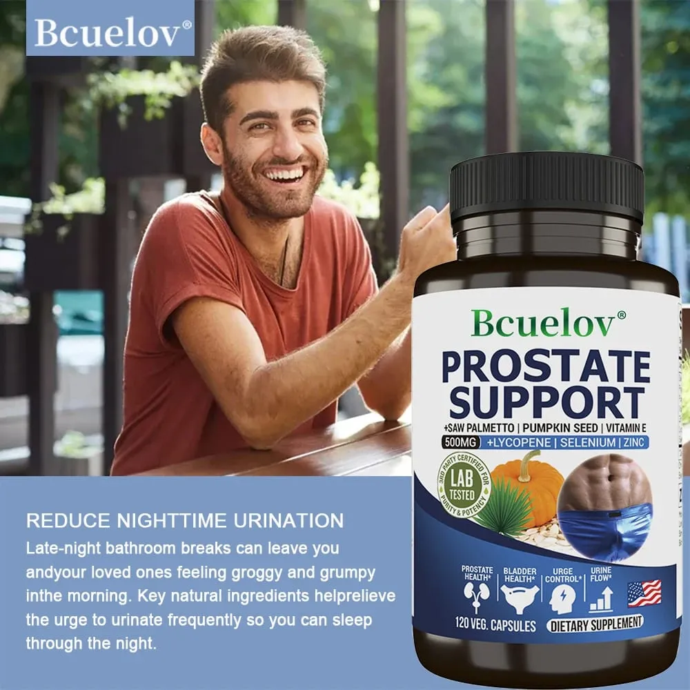 Men's Prostate and Bladder Support Capsules - Saw Palmetto Lycopene Pumpkin Selenium - Reduces Urinary Frequency — image 3
