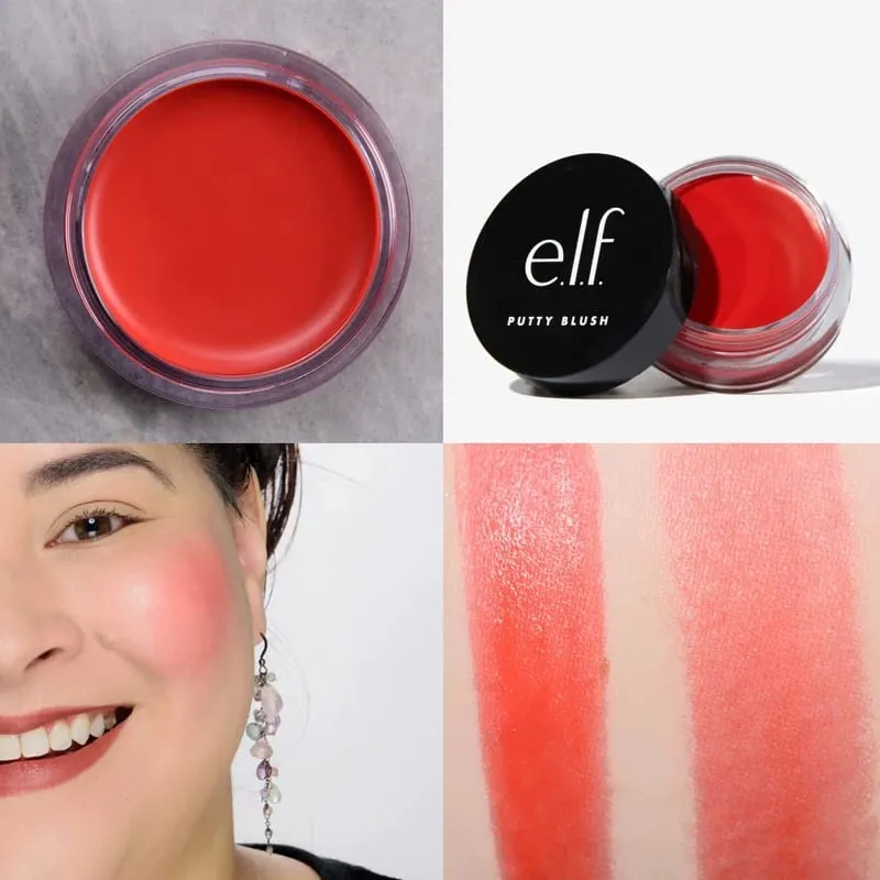 Elf Putty Blushcream Balm בגוונים ורודים בורה בורה מט זיגוג פנינה ומנצנץ לשפתיים לאיפור לחות לשפתיים