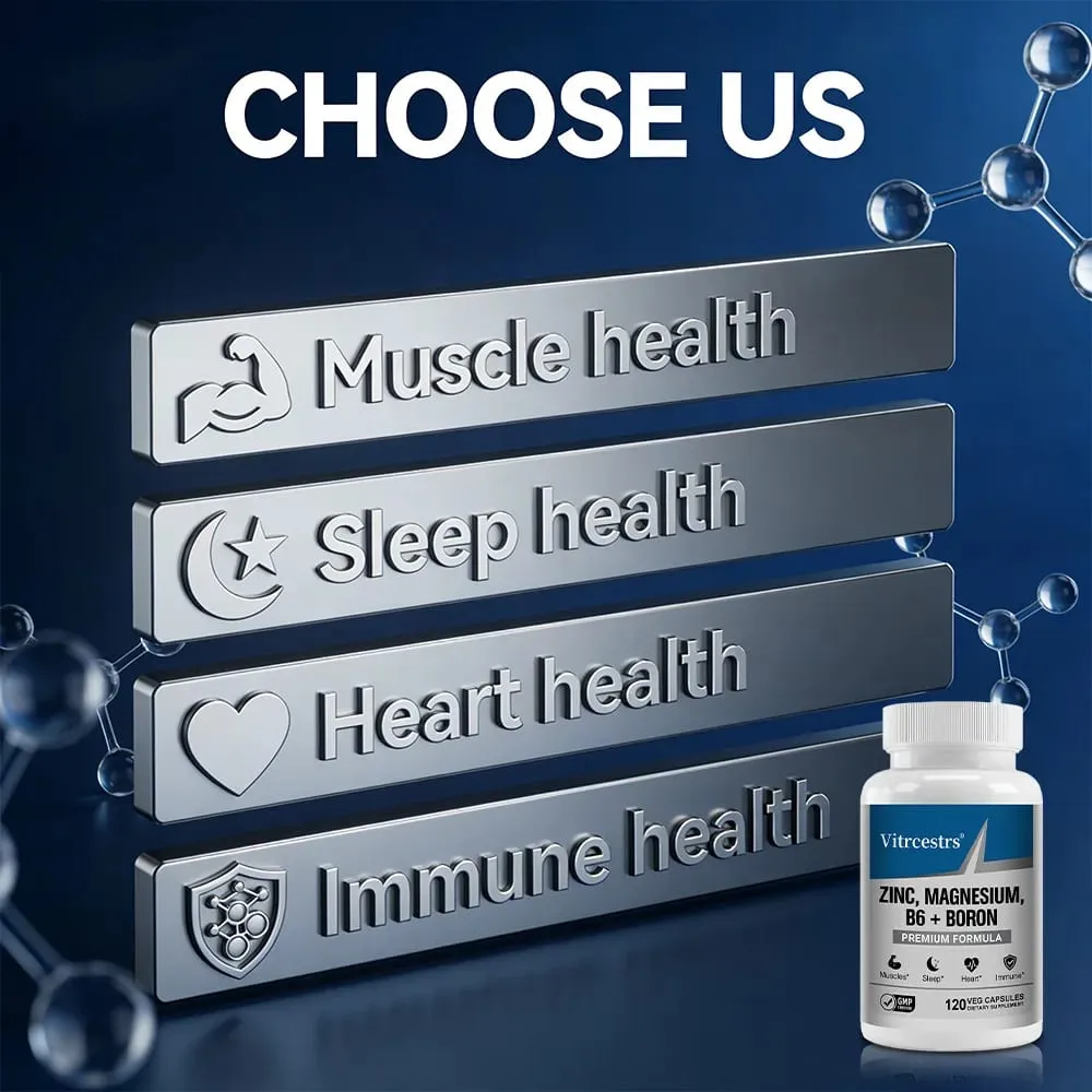 Magnesium Complex Capsules - boron/L-Threonate + Zinc D3 B6 High Absorption Muscle Bone Brain Sleep Health Anxiety Relief — image 6