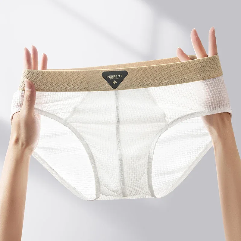 1Pcs Briefs Men Underwear Sexy Lingerie Male Panties Nylon Solid Underpants Breathable Cueca Causal Calcinha Wholesale Lots — image 2
