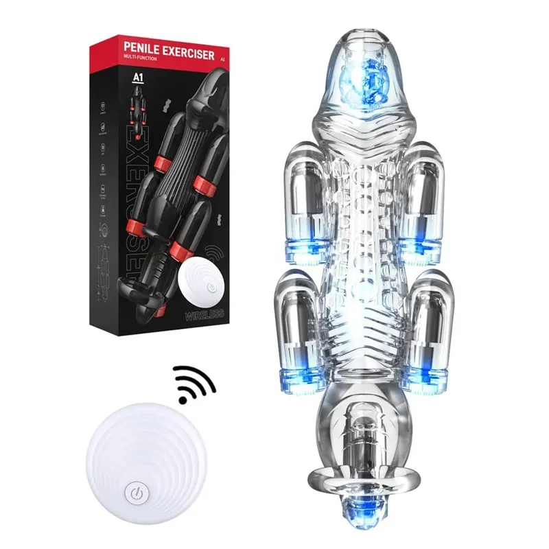 Glans Vibrator Remote Conntrol Bullet Glans Vibrator For Men Penis Exerciser Penis Glans Trainer For Delay Ejaculation Sex Toy — image 2