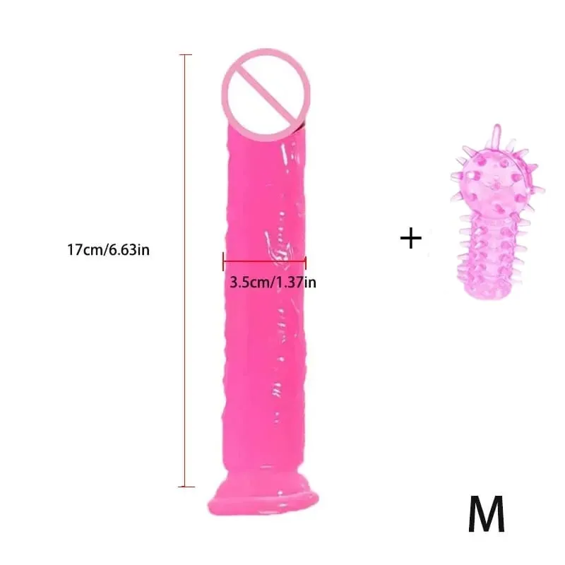 Pink Soft Realistic Dildo With Suction Cup Gode Consolador Big Penis Silicone Anal Adult Sex Toys Dilldo Plugs For Women Lesbian