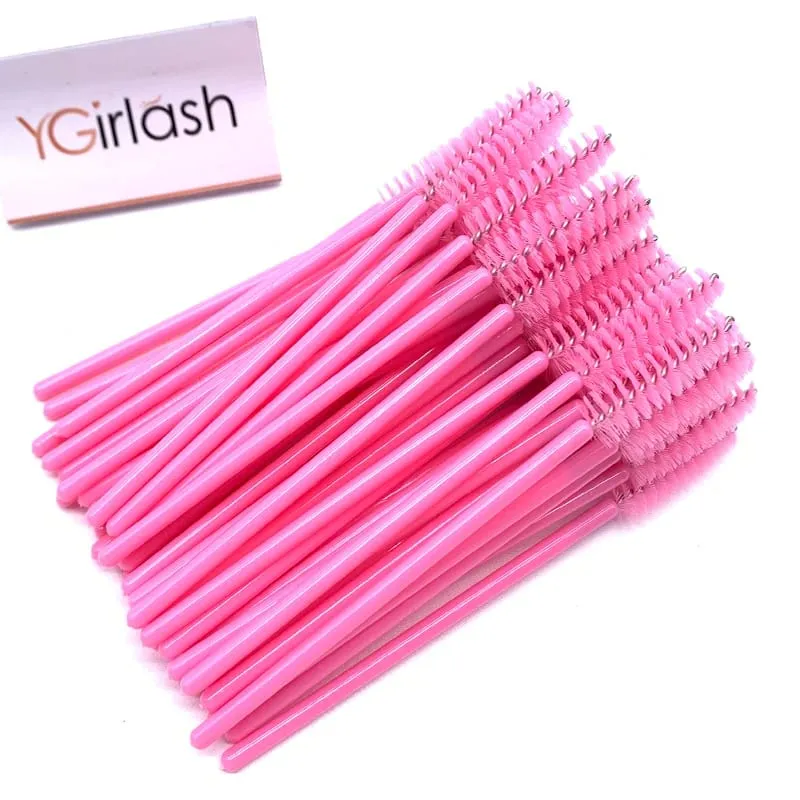 YGirlash 50Pcs Lash Swans Crystal Eyelash Applicator Μίας χρήσης Διαμαντένια λαβή Nylon Mascara Wands Brush Cosmetic Tools — image 23