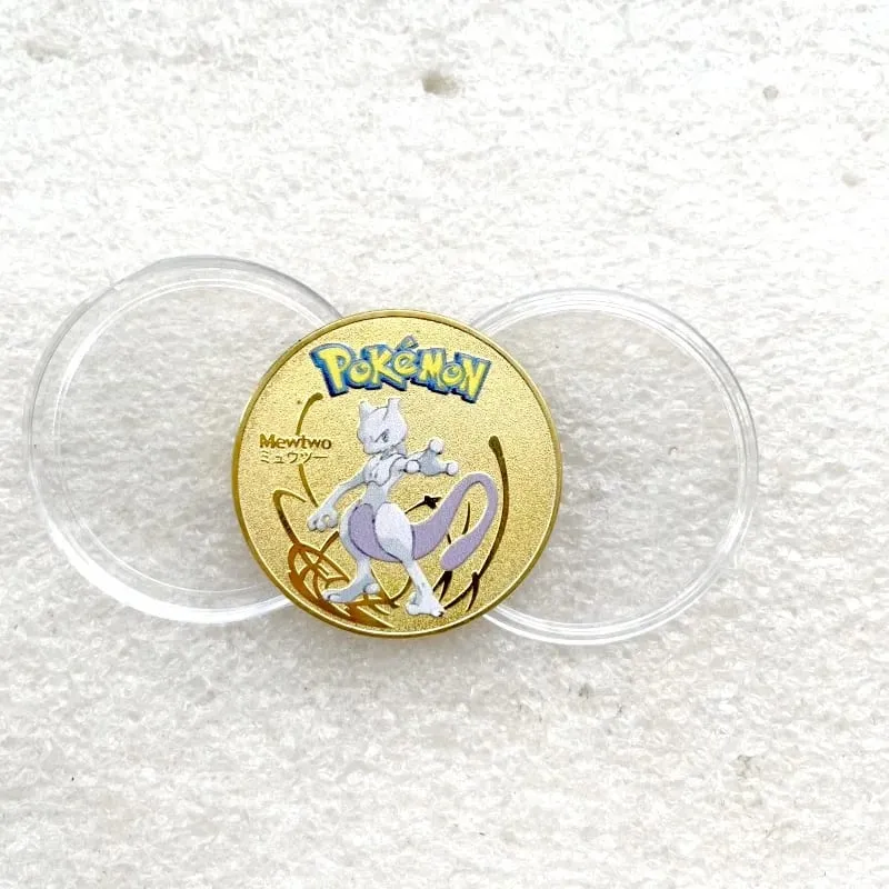 Pokemon Đồng Tiền Vàng Pikachu Anime Đồng Tiền Kỷ Niệm Charizard Vàng Kim Loại Tròn Đồng Xu Đồ Chơi — image 19