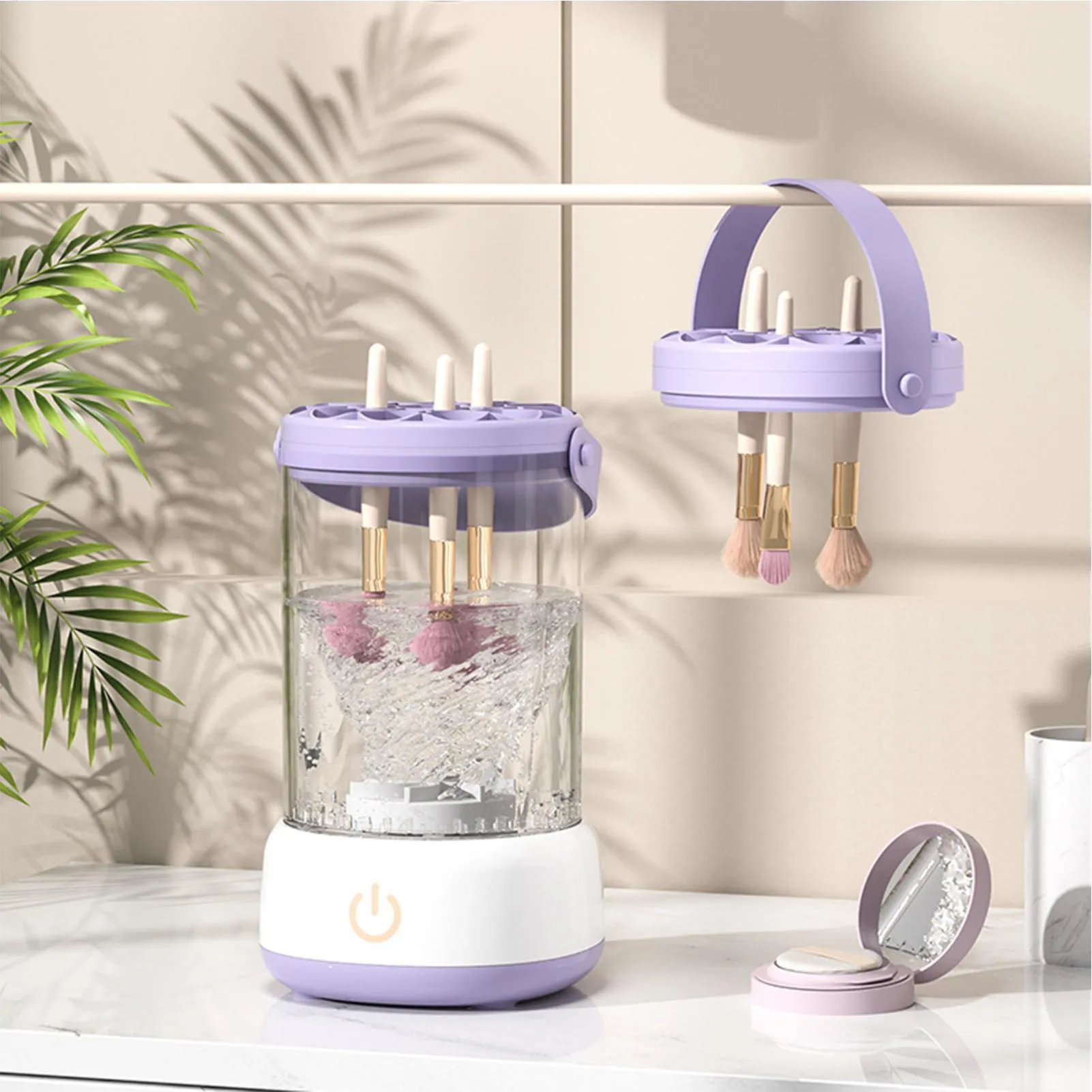 Professional Makeup Brush Cleaner Makeup Tool Washer Portable Automatic Cosmetic Brushes Cleaner Machine for Home Vanity Travel — image 5