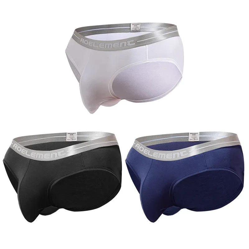1pc Modal capsule lift U convex men's underwear bullet separate ice silk capsule pouch briefs
