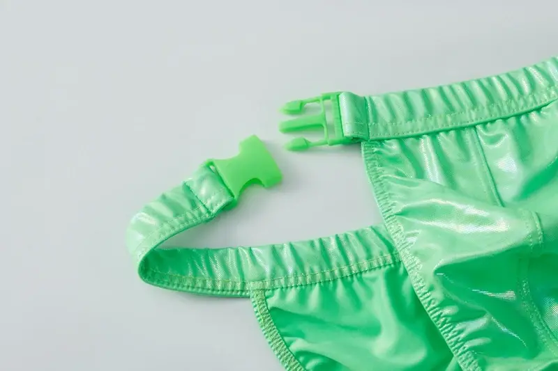 Leather Sexy Gay Male Bikini Men Underwear Brief and Swimwear All in One. You Can Use It As An Underwear or Swimwear,Up To You.