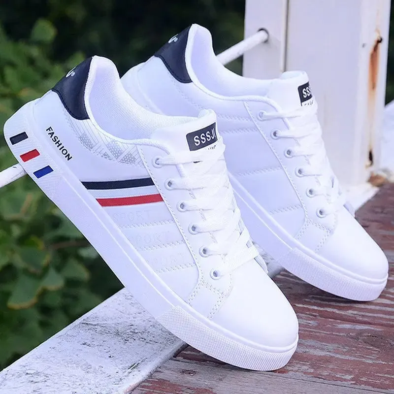 Λευκά Βουλκανιζέ Sneakers Ανδρικά Flat Άνετα Παπούτσια Lace up Zapatillas Hombre Φθινοπωρινή Ανοιξιάτικη Μόδα Αθλητικά Παπούτσια Μεγάλο Μέγεθος 48 — image 8