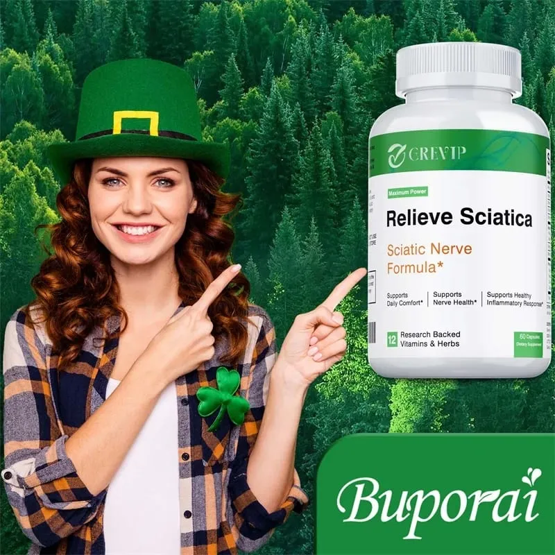 Sciatic Nerve Health Support - Relieve Joint Pain Hip Leg and Lower Back Discomfort and Improves Nervous System Health