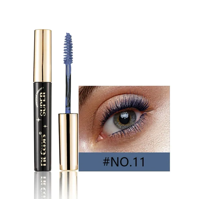 12 Colors Colored Mascara Waterproof Long-lasting Volumizing Curling Non-flaking Rainbow Eye Makeup Purple Blue Pink Green Red