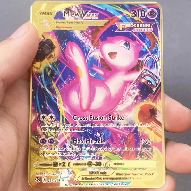 Tiếng Anh Kim Loại Pokemon Thẻ DIY Arceus Mewtwo Charizard Pikachu Sắt Sáng Bóng Pokémon GX Vmax EX Trò Chơi Trẻ Em Bộ Sưu Tập Thẻ Đồ Chơi Quà Tặng