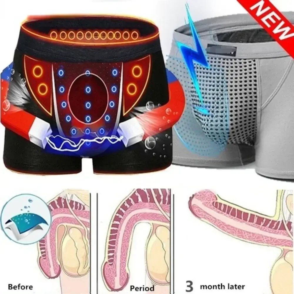 2026Upgraded Version of Men's Magnetic Therapy Health Panties 22 Magnet Reinforced Boxer Briefs (L-6XL)brazilian men's Underwear