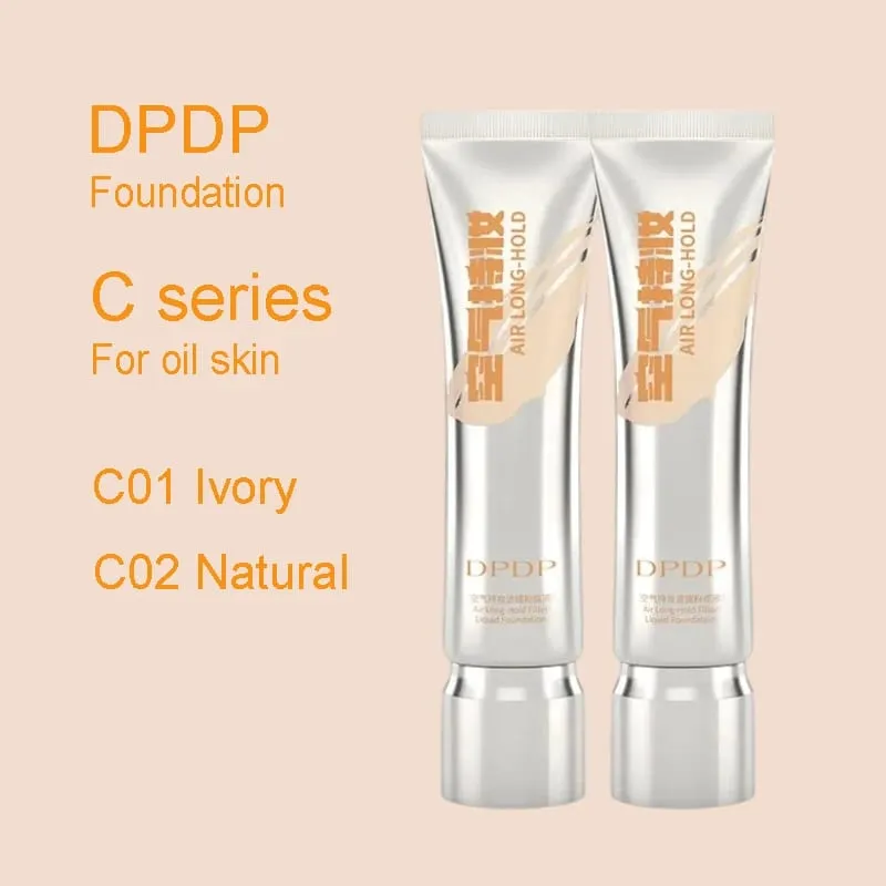 30ml DPDP Long-wear Liquid Foundation + F4 Dual-ended Foundation Brush Makeup Set Long Lasting Coverage Base Cosmetic Applicator