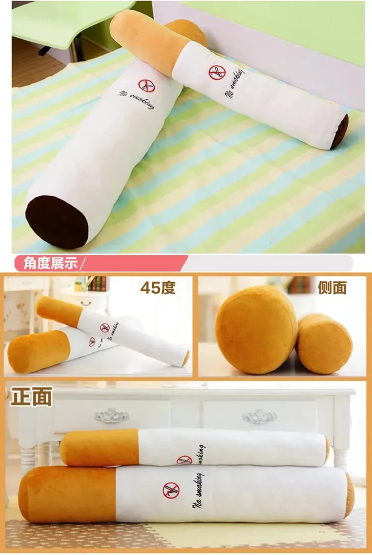 30/50cm Bawal Naninigarilyo Sigarilyong Berde na Bote ng Alak Stuffed Plush Toy Creative Nakakatawa Parang Tunay na Lalaki Plushie Prop Gift
