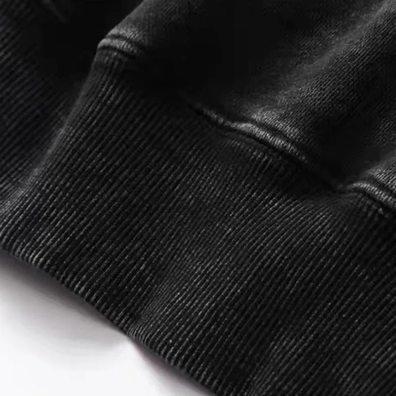 Anime Re:Zero Ram Gothic Hoodies Vintage Washed Streetwear Herr Dam Kläder Höst Långa ärmar Oversized 100 % bomull huvtopp