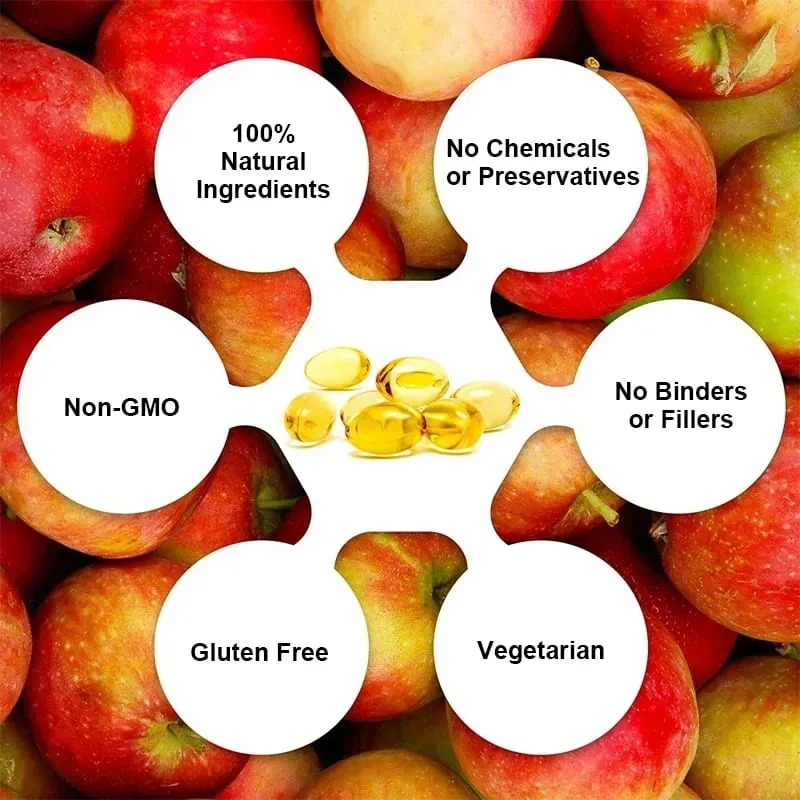 Apple Cider Vinegar Capsules - Fat Burning Appetite Suppressant Weight Management DetoxSupplements