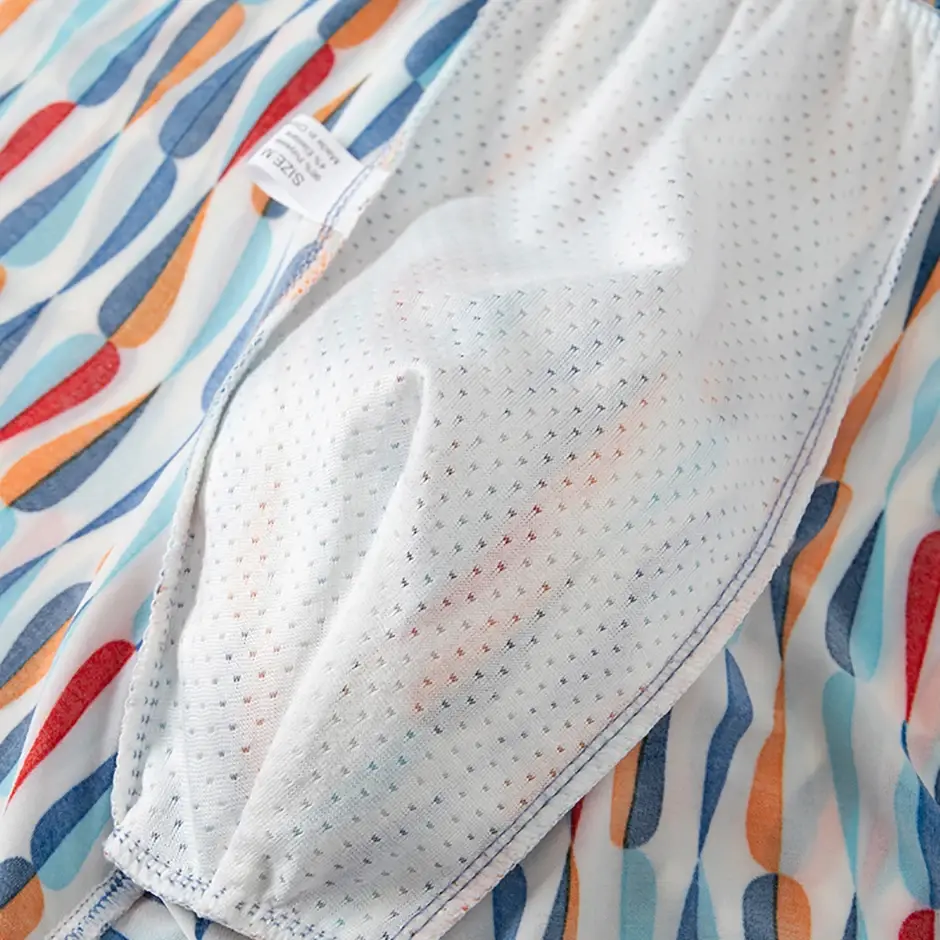 4/5 peça masculino colorido estampado moda casual boxer shorts solto e confortável roupa interior de grandes dimensões shorts de cintura elástica