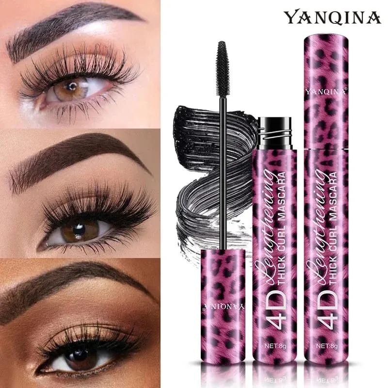 Liquid Eyeliner Pencil+4D Αδιάβροχο Σετ Μάσκαρα Cosmetics Eye Liner Μάσκαρα χοντρή μπούκλα Μολύβι φρυδιών Μακιγιάζ ματιών — image 2