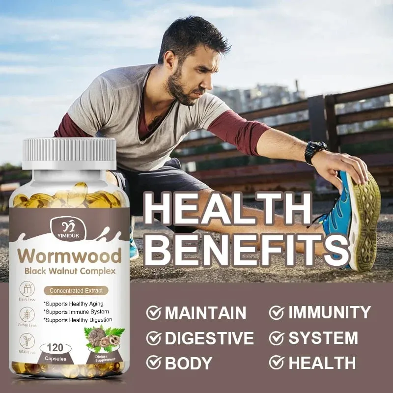 High Potency Parasite Cleanse Capsules Wormwood Black Walnut Sinusuportahan ang Intestinal Cleansing Detox at Gut Health para sa mga Matanda