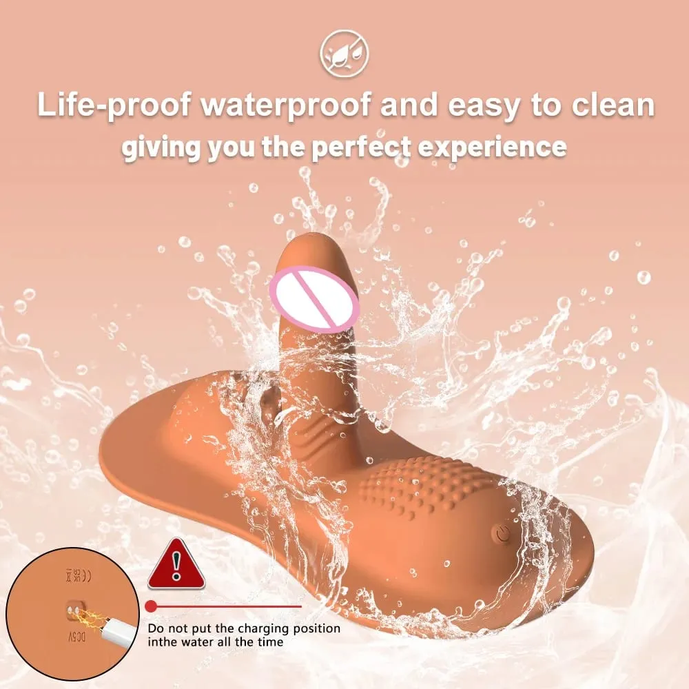 Cushion Style Female Dildo Vibrator Remote Control 10 Modes Clitoral Anal G-Spot Stimulator Female Masturbator Sex Toy for Woman