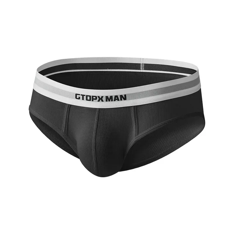 3Pack Summer Single Layer Mens Underwear Low Rise Briefs for Men Elastic Comfort Fit Underpanties Ropa Interior Hombre