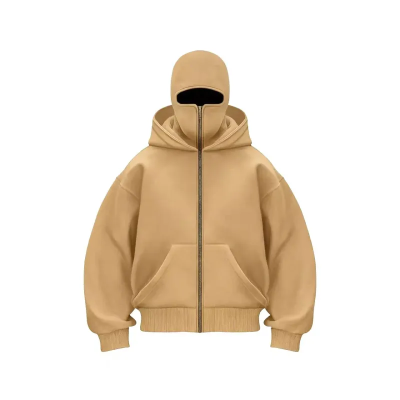 Men's and Women's Berets - Rock Style - Fall/Winter Collection - New Product - Double-Layered Hooded Sweatshirt - Zipper Jacket