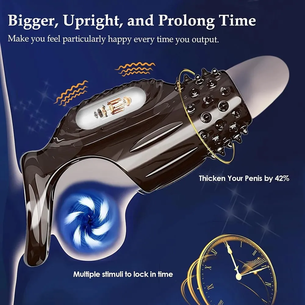 Penis Sleeve Extensions Condom Male Enlargement Delay Vibrators Clits Massager Cock Ring Vibrating Penis Cover Sex Toys For Men — image 2